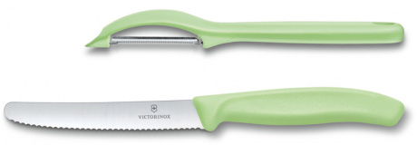 Набор из 2 ножей VICTORINOX Swiss Classic: нож для овощей и столовый нож 11 см ,6.7116.21L42