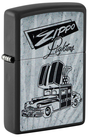 Зажигалка ZIPPO Car Design с покрытием Black Matte ,48572