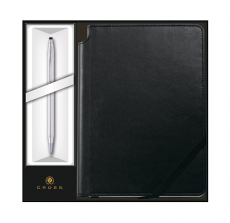 Набор: Шариковая ручка Cross Classic Century Chrome и Записная книжка Cross Journal Classic Black ,3502/1M