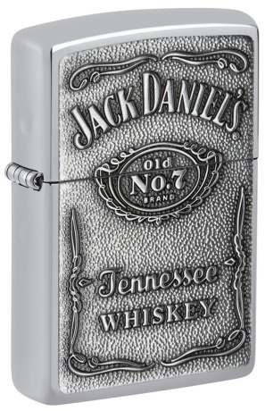 Зажигалка ZIPPO Jack Daniels® с покрытием High Polish Chrome ,250JD.427