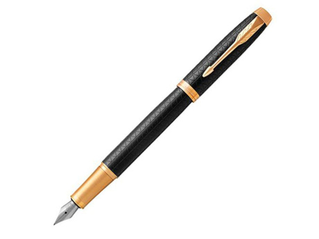 Перьевая ручка Parker IM Premium Warm Silver (grey) GT, перо: F, цвет чернил: blue, в подарочной упаковке.