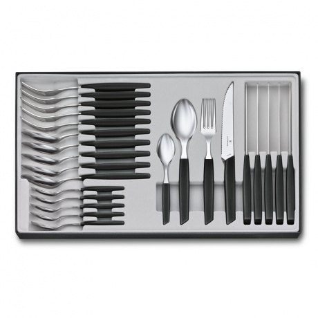 Набор из 24 столовых принадлежностей VICTORINOX Swiss Modern: 6 ножей для стейка ,6.9093.12W.24