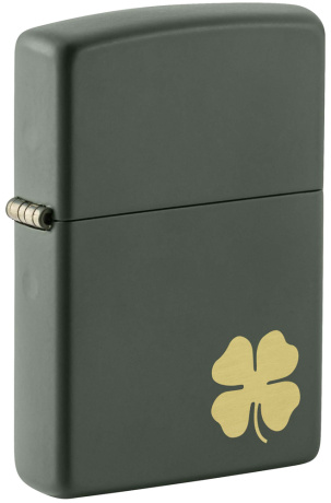 Зажигалка ZIPPO Four Leaf Clover с покрытием Green Matte ,49796
