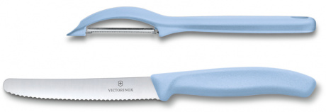 Набор из 2 ножей VICTORINOX Swiss Classic: нож для овощей и столовый нож 11 см ,6.7116.21L22