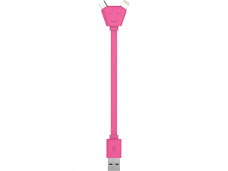 USB-переходник XOOPAR Y CABLE, розовый