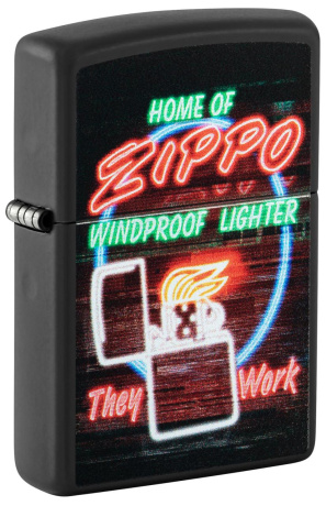 Зажигалка ZIPPO Classic с покрытием Black Matte ,48455