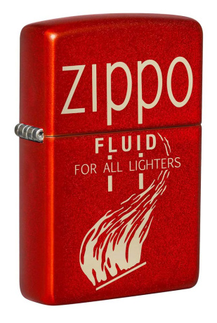 Зажигалка ZIPPO Retro с покрытием Metallic Red ,49586