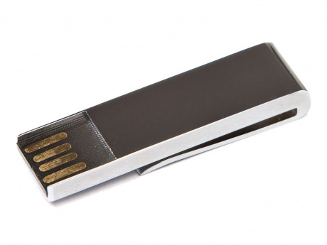 USB-флешка на 64 ГБ в виде зажима для купюр, серебро
