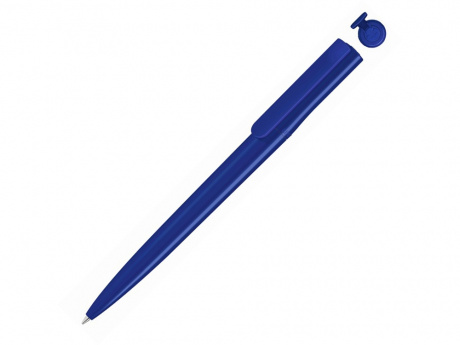 Ручка шариковая пластиковая RECYCLED PET PEN switch, синий, 1 мм, бежевый