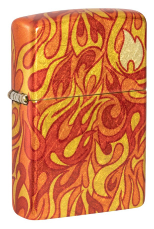 Зажигалка ZIPPO Fire с покрытием 540 Tumbled Brass ,48981