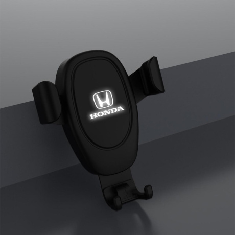 Автомобильное беспроводное (10W) зарядное устройство Clamp SOFTTOUCH с подсветкой логотипа, покрытие soft touch
