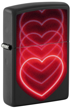 Зажигалка ZIPPO Hearts Design с покрытием Black Light ,48593