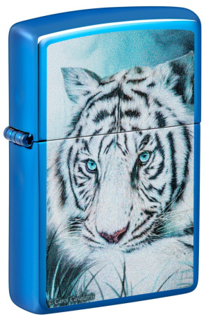 Зажигалка ZIPPO White Tiger с покрытием High Polish Blue ,48951
