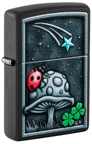 Зажигалка ZIPPO Ladybug Design с покрытием Black Matte ,48724
