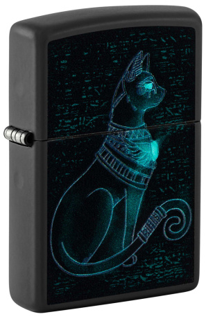 Зажигалка ZIPPO Spiritual Cat с покрытием Black Light ,48582