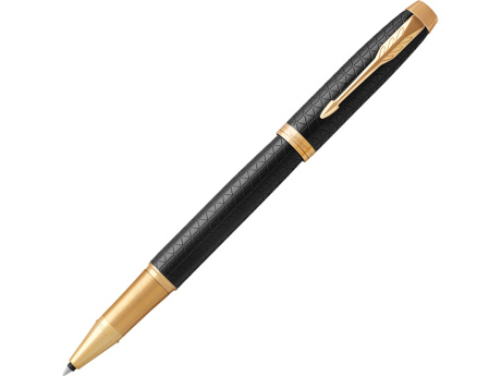 Ручка роллер Parker IM Premium Warm Silver (grey) GT, стержень: F, цвет чернил: black, в подарочной упаковке.
