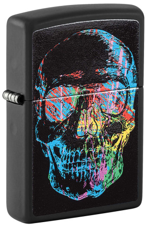 Зажигалка ZIPPO Skull Design с покрытием Black Matte ,28042