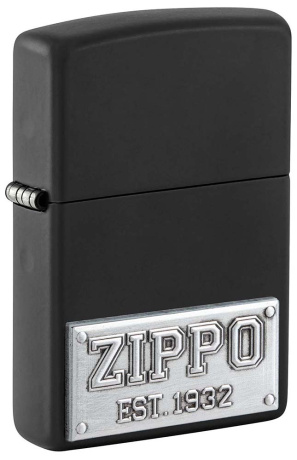 Зажигалка ZIPPO License Plate с покрытием Black Matte ,48689