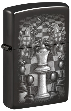 Зажигалка ZIPPO Chess Design с покрытием High Polish Black ,48762