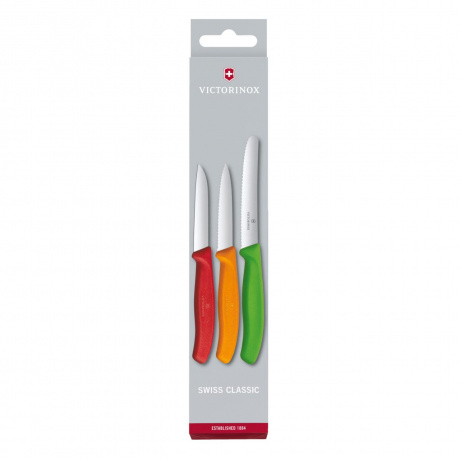 Набор из 3 ножей для овощей VICTORINOX: красный нож 8 см ,6.7116.32