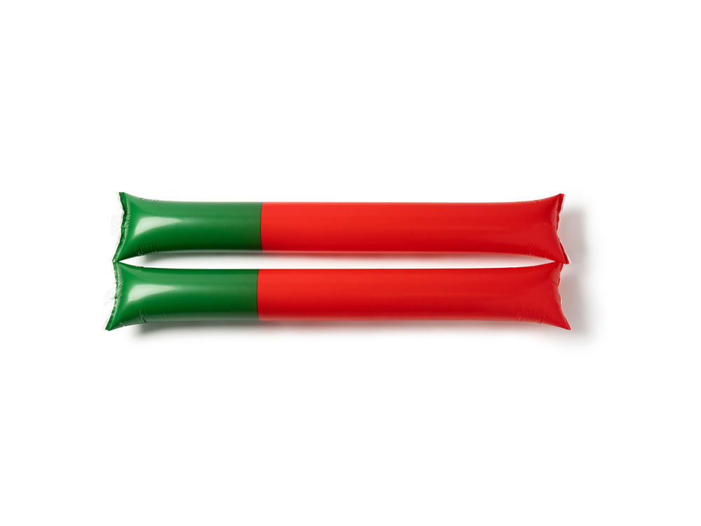 Набор надувных многоразовых хлопушек SUPORT, Португалия, зеленый/красный