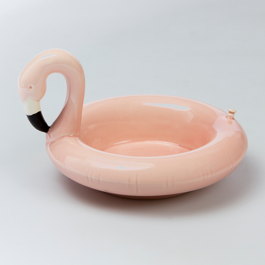 Блюдо сервировочное doiy, floatie flamingo, 11х16х18 см