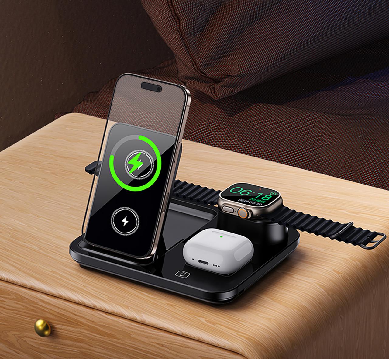 Беспроводная (15W) зарядная станция Lift с сенсорным подъёмным механизмом