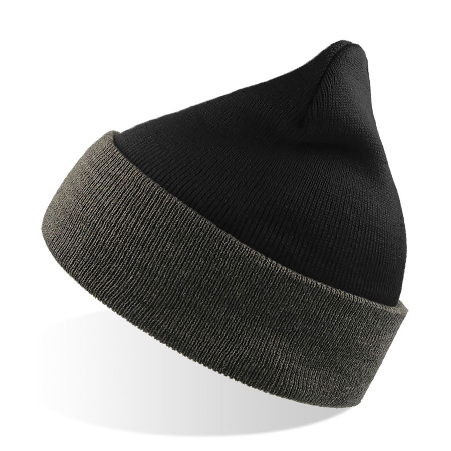 Шапка вязаная двойная WIND с отворотом