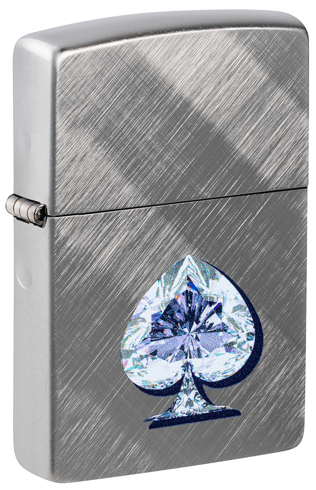 Зажигалка ZIPPO Gleaming Spade Design с покрытием Diagonal Weave ,46472