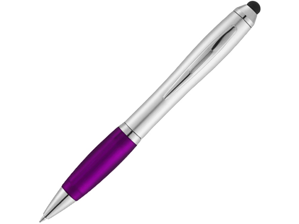 Ручка-стилус шариковая Nash, серебристый/оранжевый