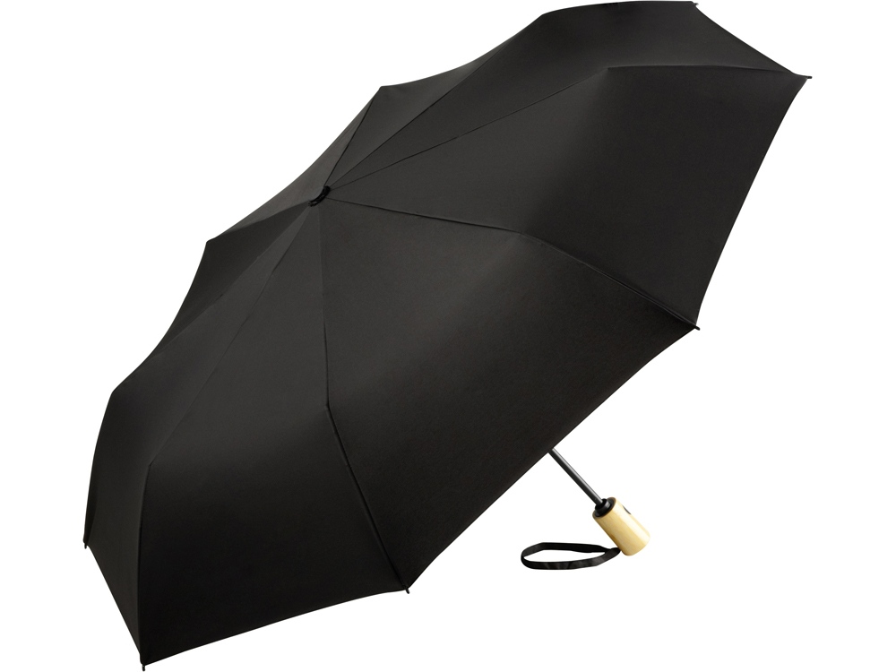 Зонт складной 5429 ÖkoBrella из бамбука, полуавтомат, красный