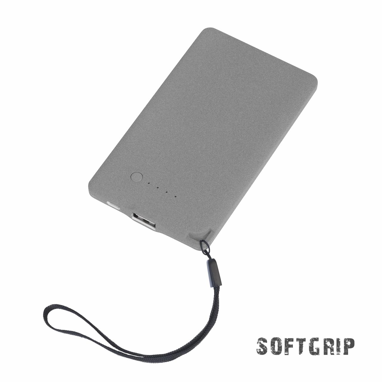 Зарядное устройство Камень с покрытием soft grip, 4000 mAh в подарочной коробке