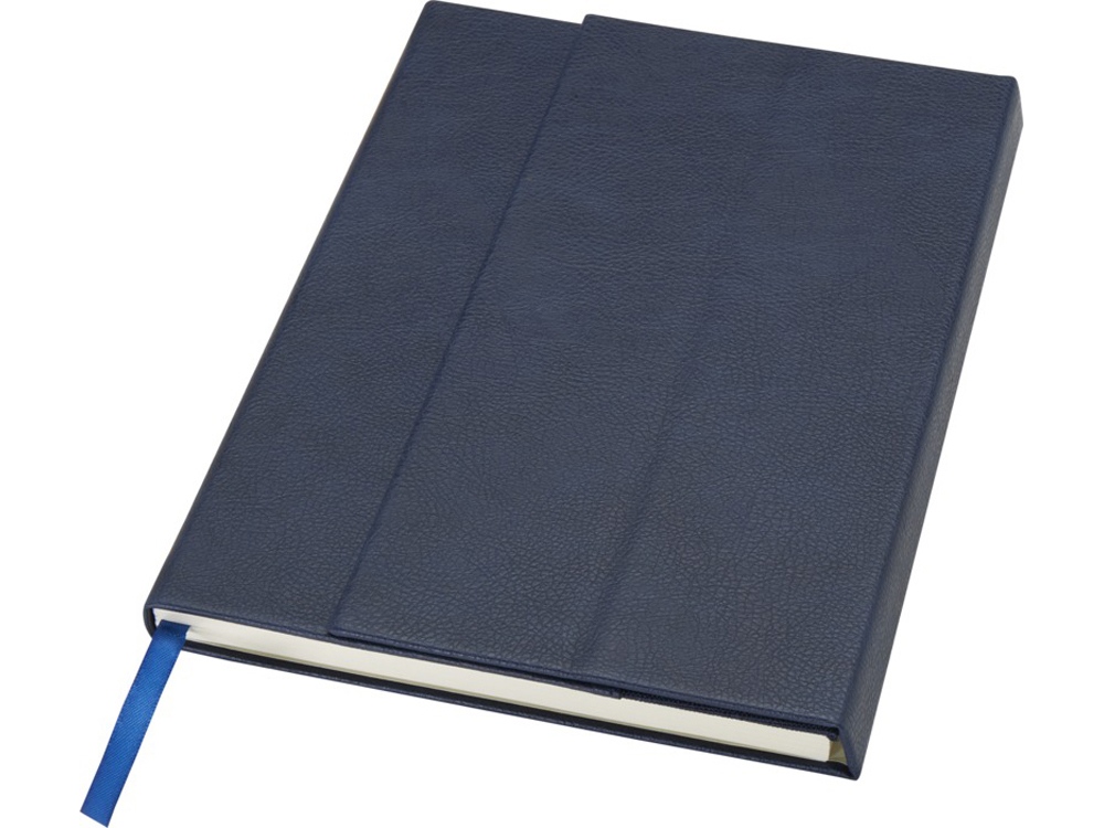 Блокнот Alejandra формата А5 с твердой обложкой из переработанной кожи - сплошной черный