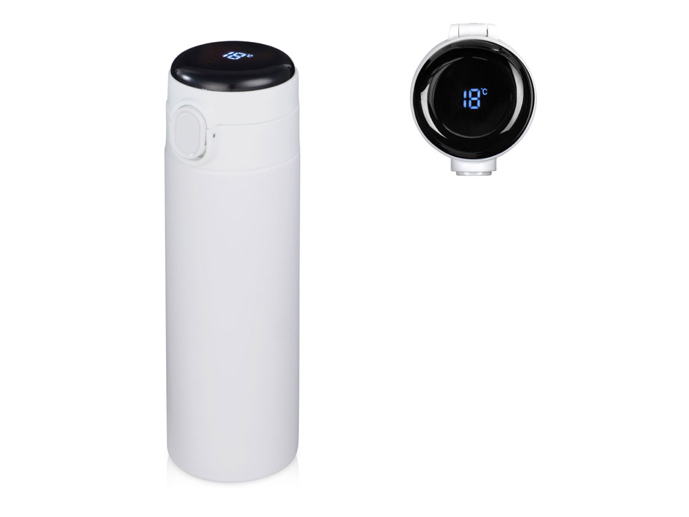 Вакуумная термокружка Waterline с медной изоляцией Bravo, 400 мл, тубус, черный (Р)