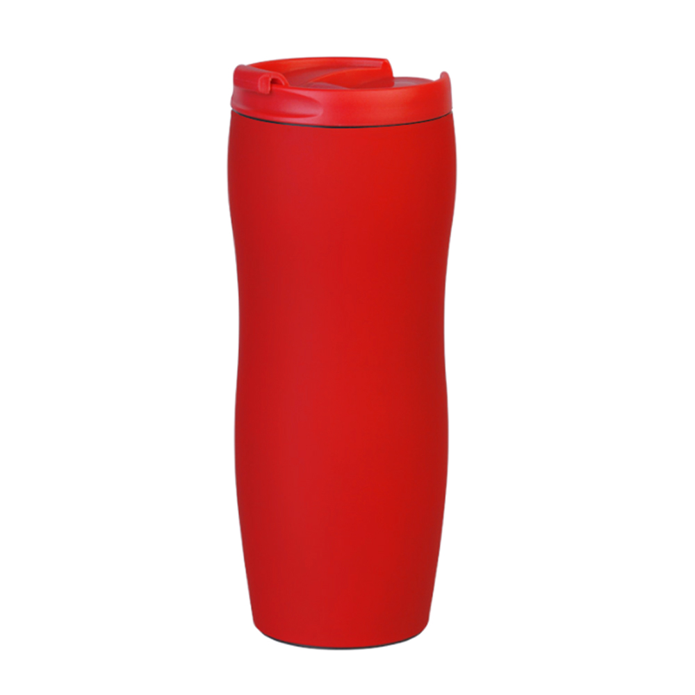 Термокружка с двойной стенкой Softoccino, оранжевая-S