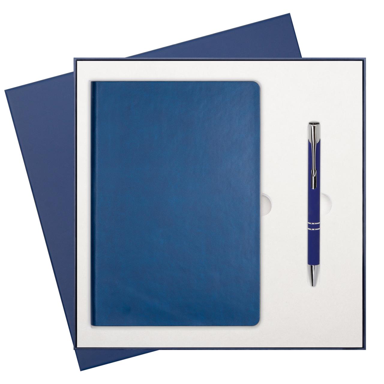 Подарочный набор Portobello/Sky синий (Ежедневник недат А5, Ручка)
