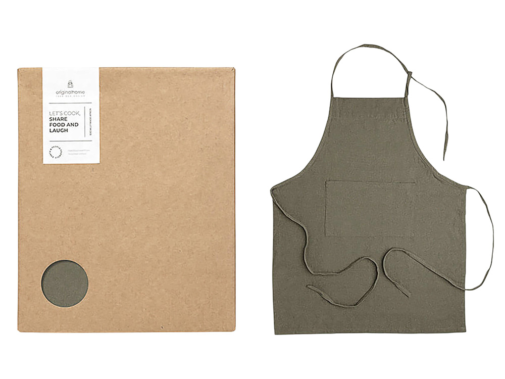 Originalhome фартук из переработанных материалов - сплошной черный