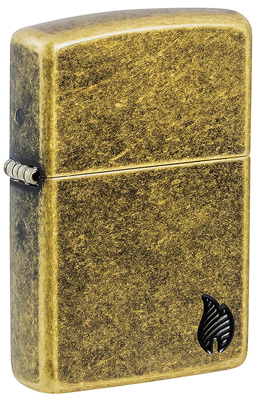 Зажигалка ZIPPO Armor® Flame c покрытием Antique Brass ,46400