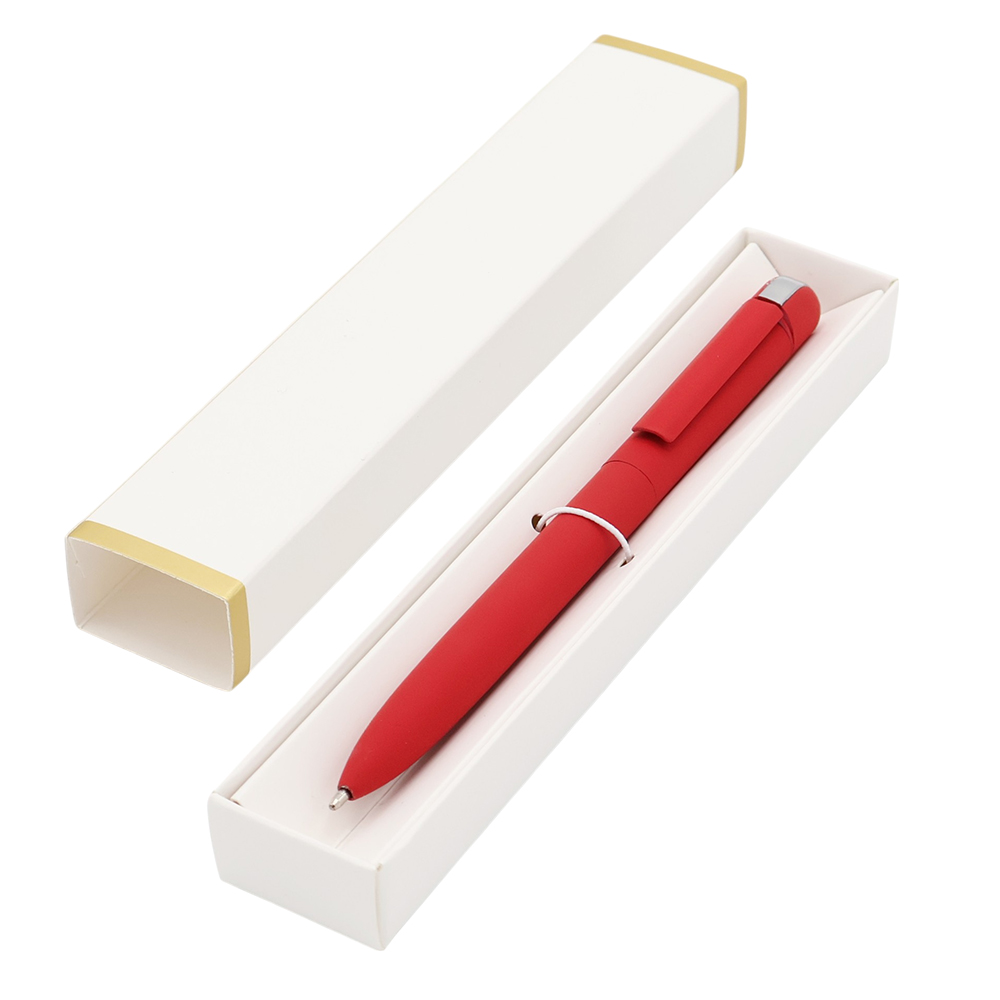 Ручка Espada в коробке Cradle белой с позолотой, красный