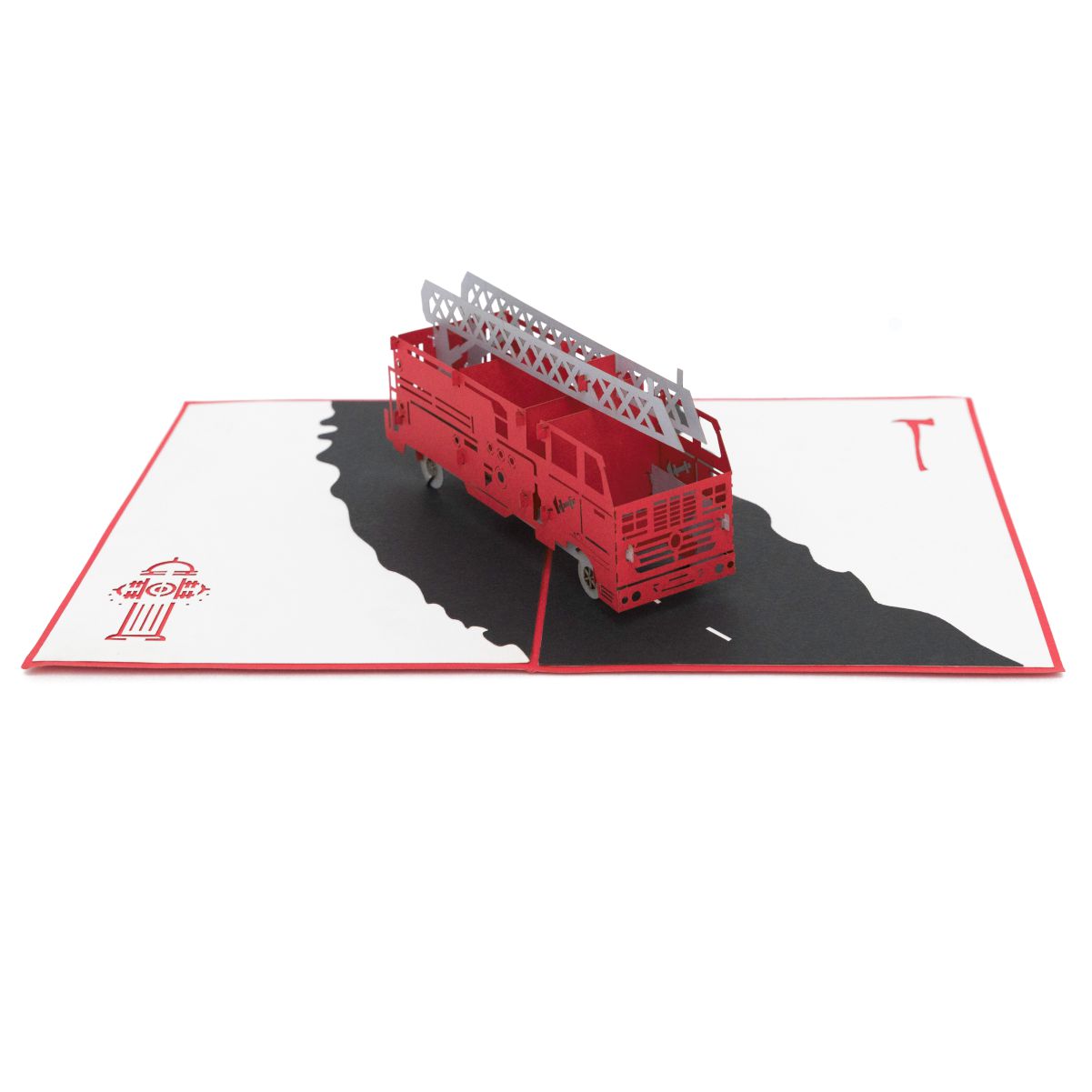 3D-открытка МЧС пожарная машина