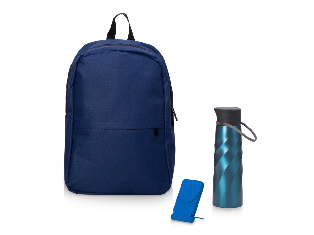 Подарочный набор с магнитным аккумулятором и бутылкой для воды Waterpower, красный