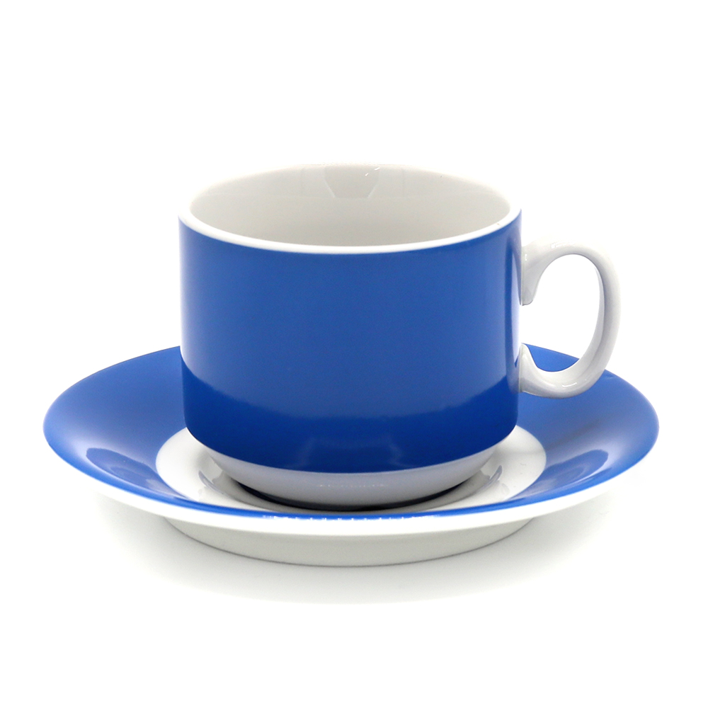 Чайная пара фарфоровая 220см³ &quot;экспресс&quot; &quot;Sunrise&quot; (7С1665Ф34), синий, в коробке