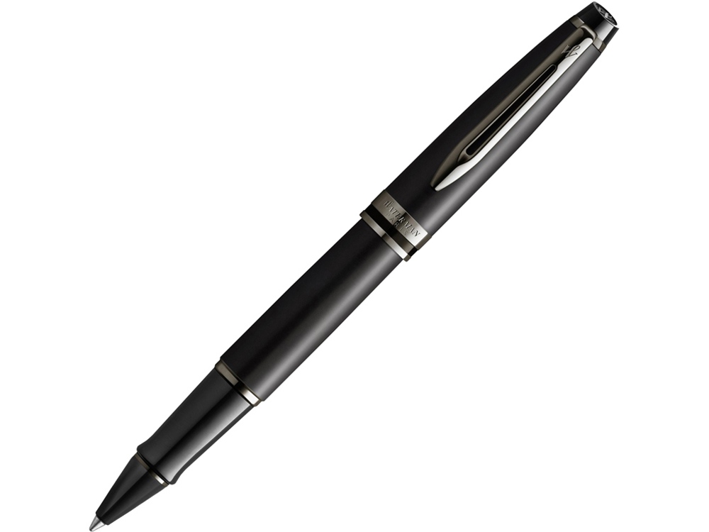 Ручка-роллер Waterman Expert Silver F BLK в подарочной упаковке