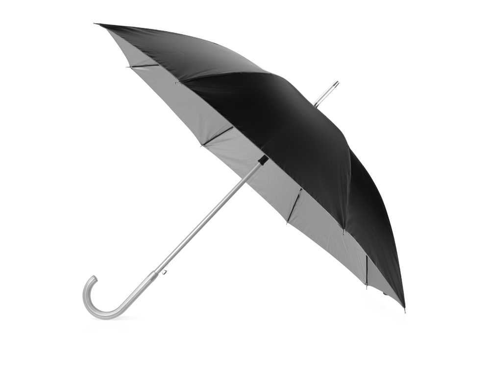Зонт-трость полуавтомат Майорка, серебристый