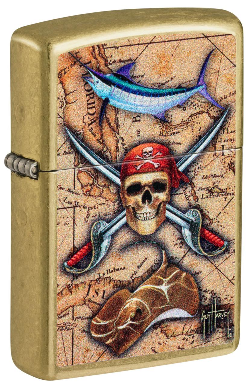 Зажигалка ZIPPO Guy Harvey с покрытием Street Brass ,48966