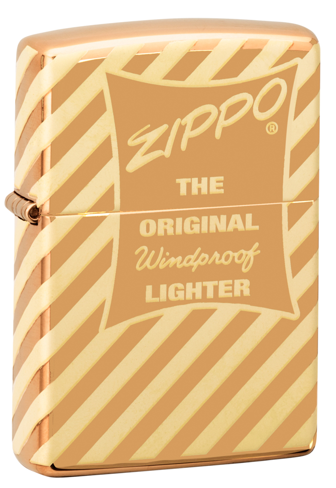 Зажигалка ZIPPO Vintage Box Top с покрытием High Polish Brass ,49075