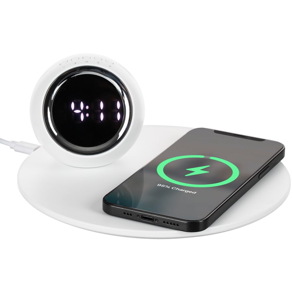 Станция беспроводной зарядки с часами и подсветкой GlobeBee