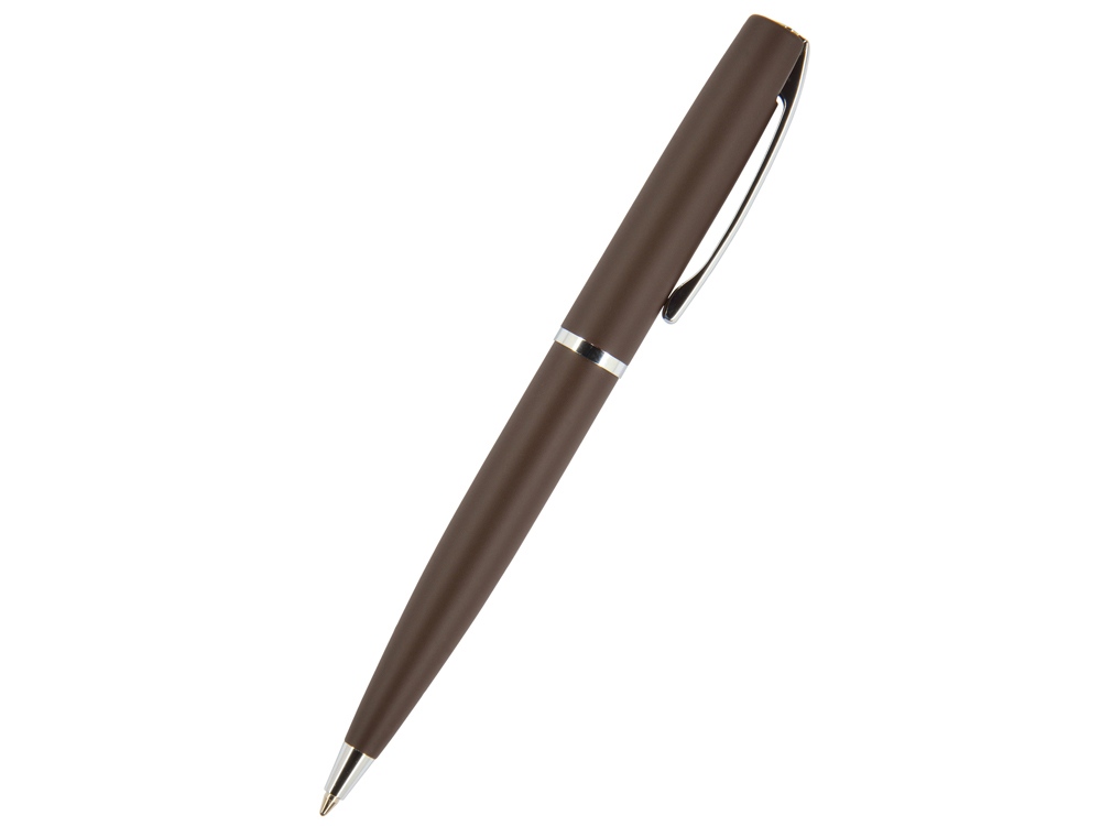 Ручка Sienna шариковая автоматическая, черный металлический корпус, 1.0 мм, синяя