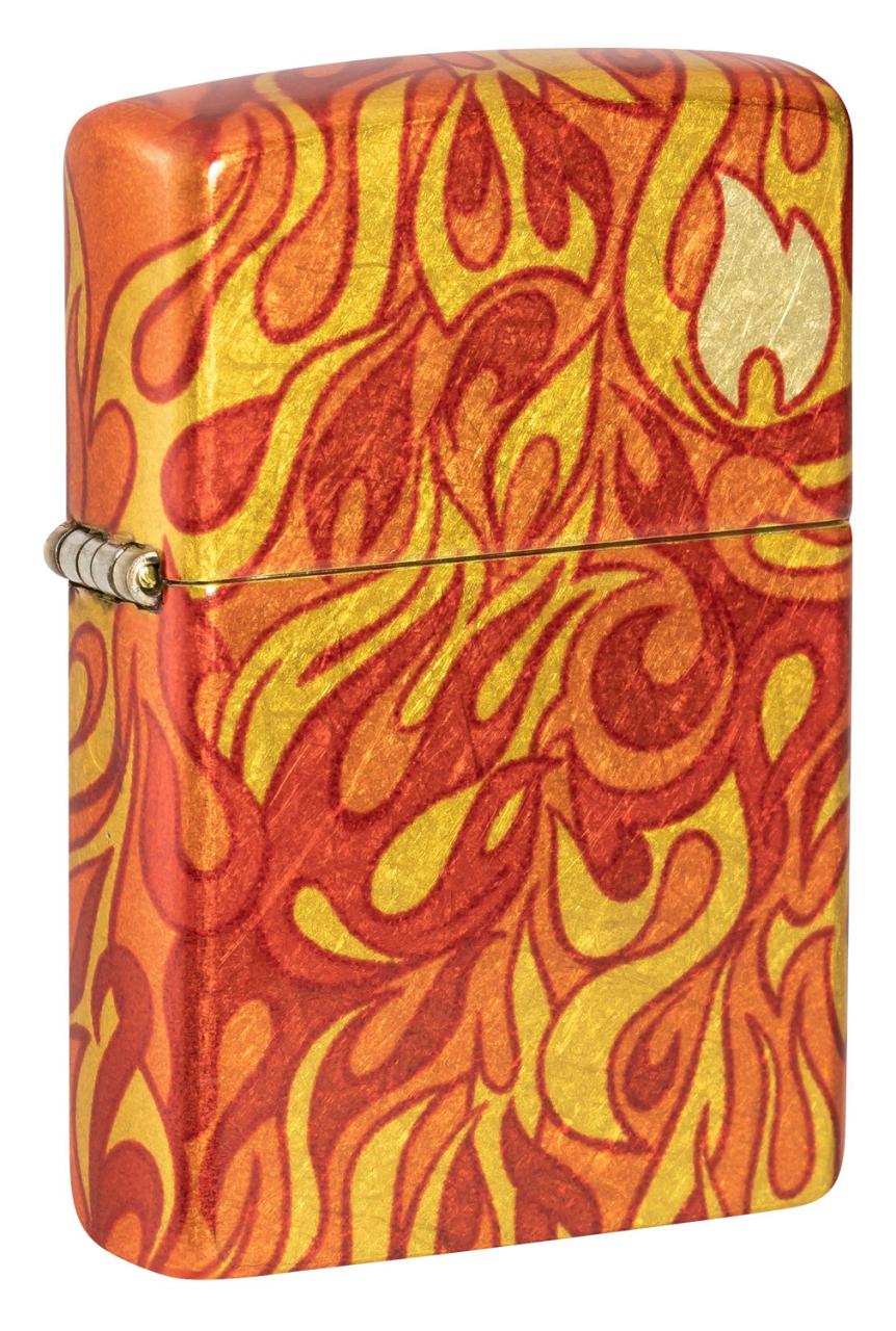 Зажигалка ZIPPO Fire с покрытием 540 Tumbled Brass ,48981