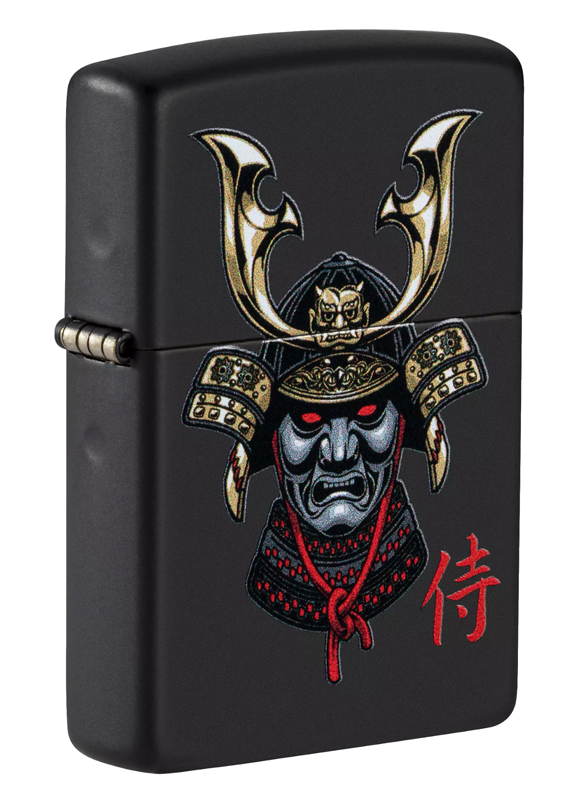 Зажигалка ZIPPO Samurai Helmet Design с покрытием Black Matte ,49259